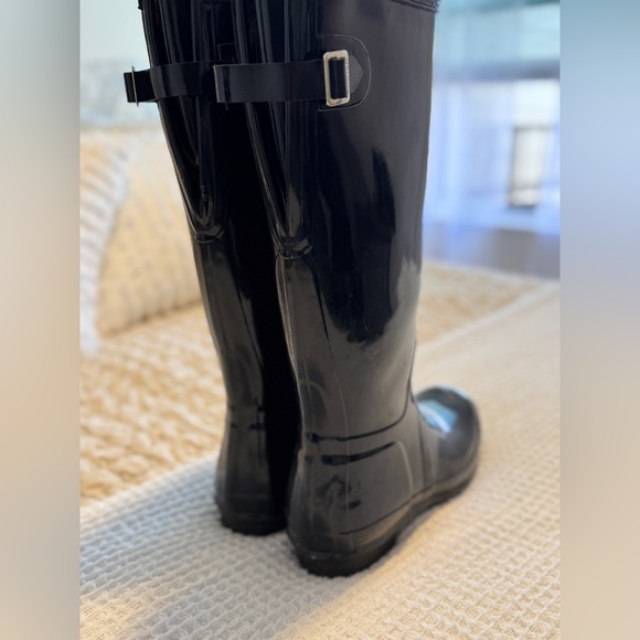 Women's Original Back Adjustable Tall Rain Boots - Glossy Black - Size 11 US - Picture 6 of 13